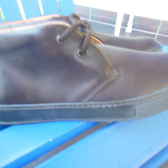 New Authentic Santoni High Top Luxury Leather Shoes Brown Italy UK 11 US 12 - Picture 3 of 16